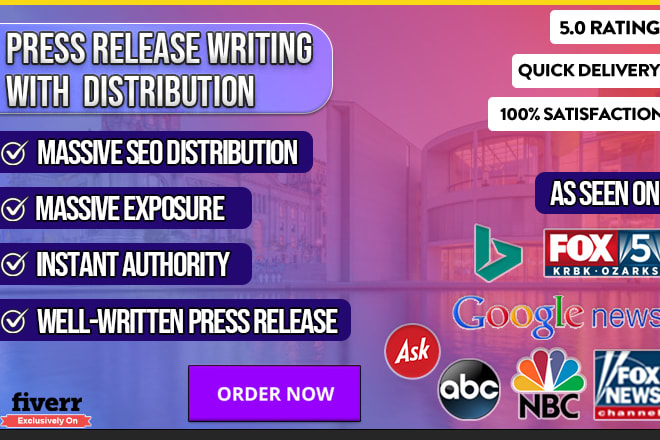 I will do press release writing with press release distribution