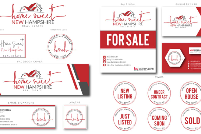I will do professional real estate signature logo with branding kit