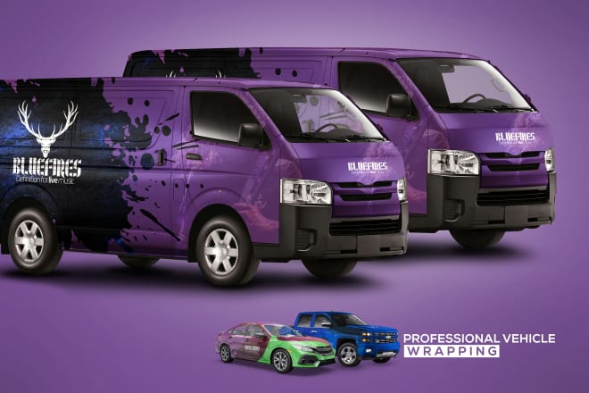 I will do professional vehicle wrap design for any vehicle