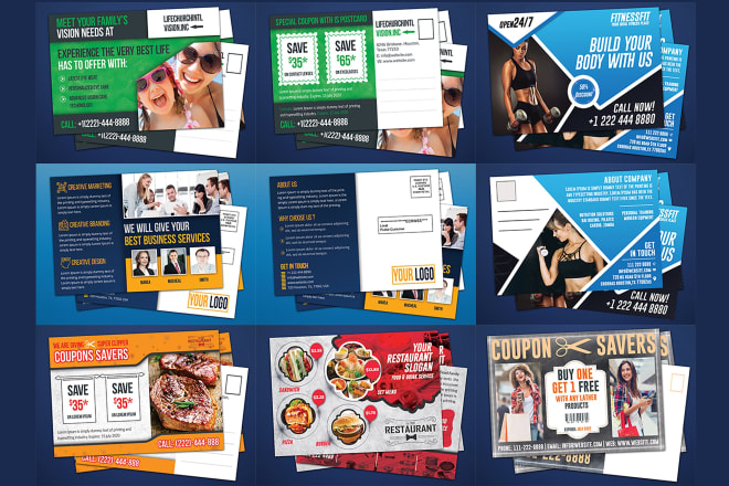 I will do promotional direct mail eddm or postcard design in 24 HR