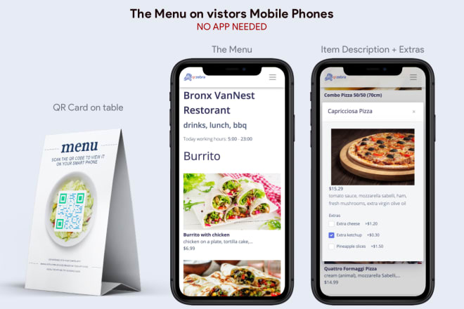 I will do qr menu maker saas contactless qr restaurant menus website