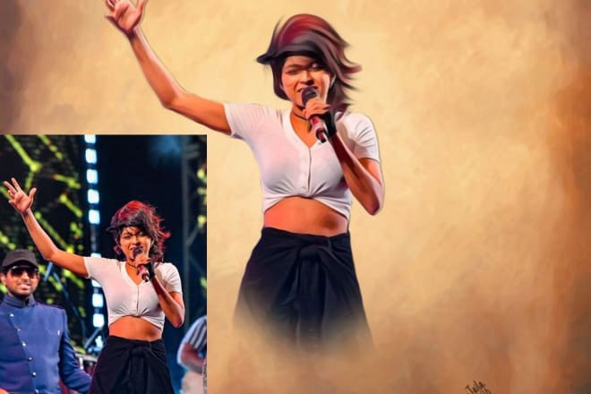 I will do realistic digital oil painting portraits