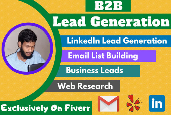 I will do targeted b2b lead generation and build expected email list