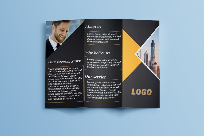 I will do trifold brochure design