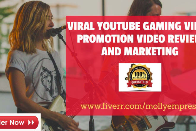 I will do viral youtube gaming video promotion, video review, and marketing
