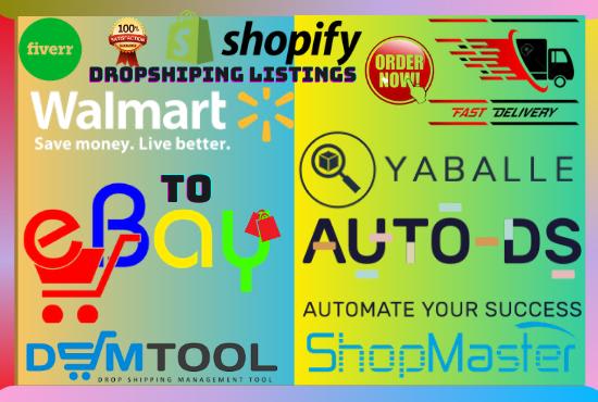 I will do walmart to ebay dropshipping listings