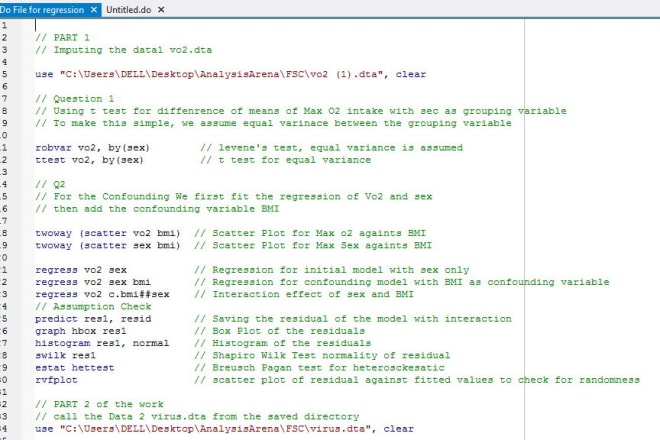 I will do your data analysis using stata, spss, r, eviews, minitab, and excel