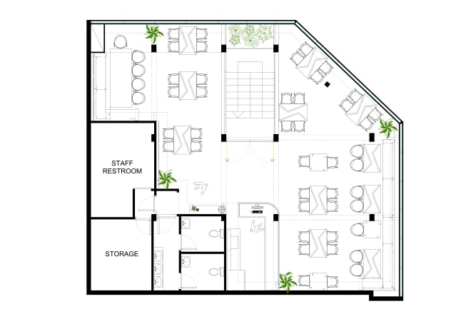 I will draw 2d floor plans in rhinoceros or autocad