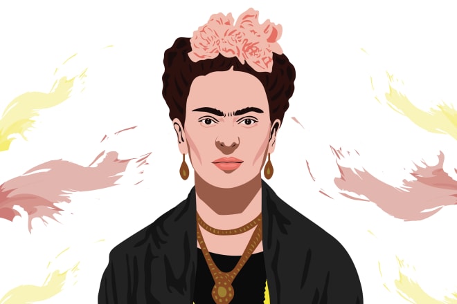 I will draw a flat or stylistic portrait from a photo
