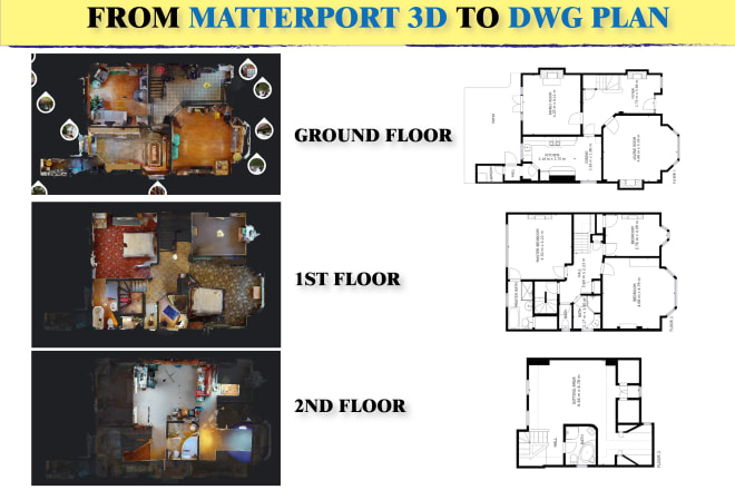 I will draw architectural floor plans, elevations, sections