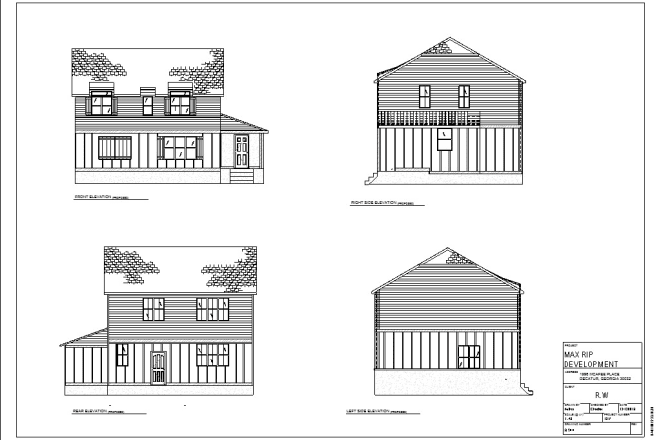 I will draw building elevations for you and more