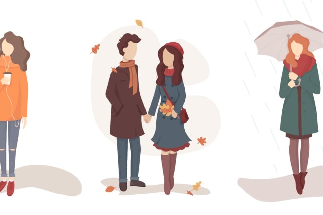 I will draw character in a modern flat style