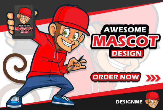 I will draw creative mascot and cute cartoon character logo