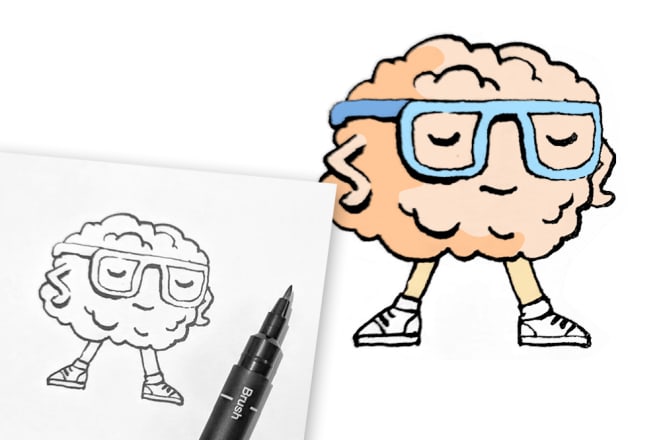 I will draw custom illustrations for you