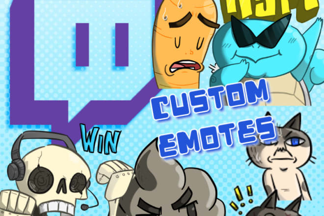 I will draw custom twitch emotes and sub badges for you