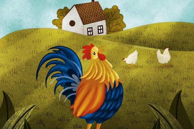 I will draw high resolution children book illustration