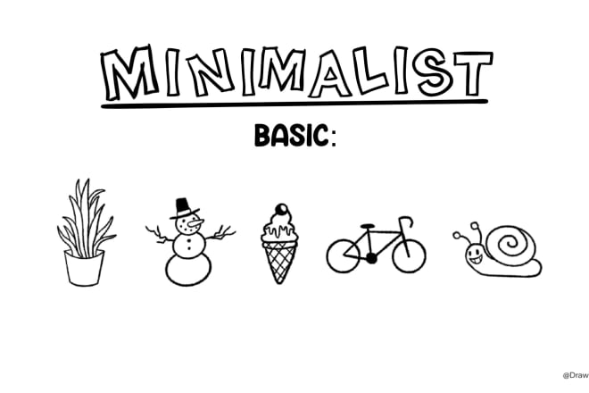 I will draw minimalist line art illustrations