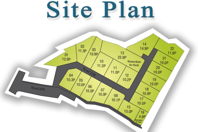 I will draw site map and site plan with gis