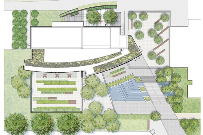 I will draw site plan, property map, flat map, in landscape design