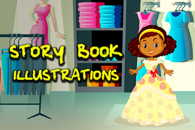 I will draw storybook illustrations and cover designs or brochures