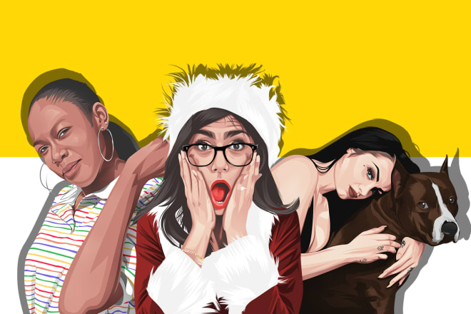 I will draw vector portrait from your photo