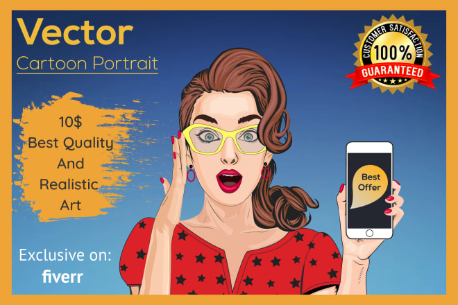 I will draw vector portrait,bighead cartoon caricature and avatar