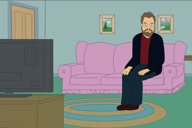 I will draw you as a family guy cartoon character