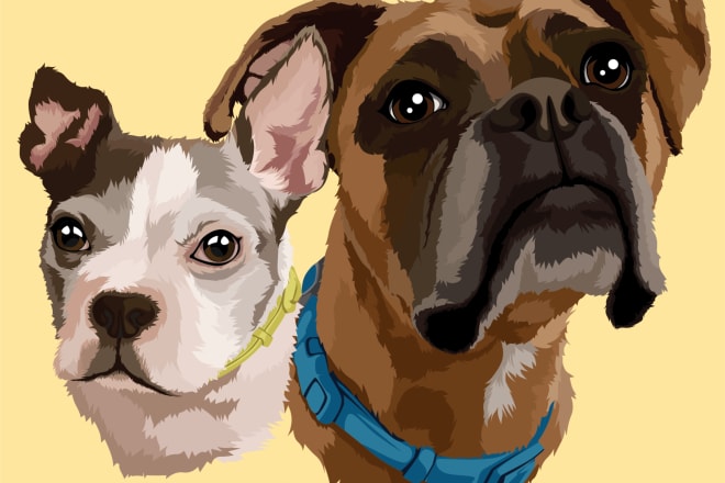 I will draw your amazing animal dog cat or any pet cartoon portrait