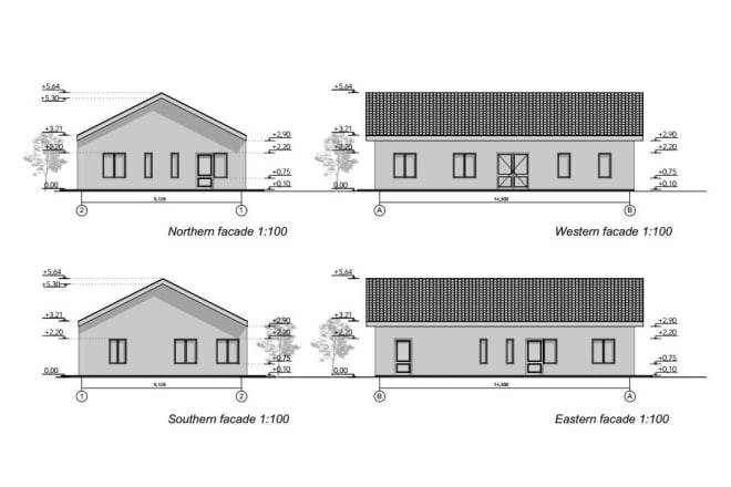 I will draw your floor plan with elevations in cad fast
