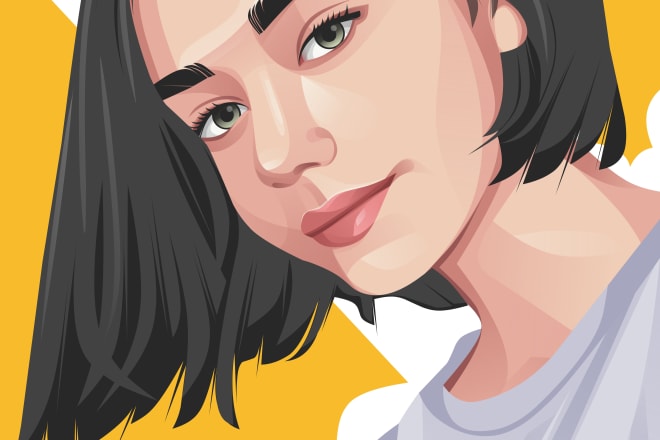 I will draw your photo to cartoon vector art