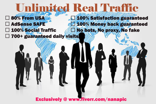 I will drive unlimited real targeted human traffic for whole month