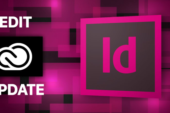 I will edit or update or convert to pdf any adobe indesign file