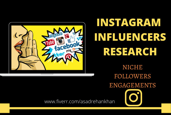 I will find best instagram influencer for your niche