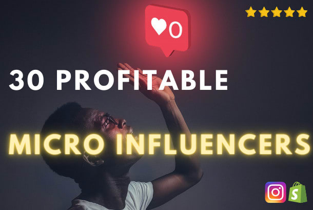 I will find the most profitable micro influencers for you