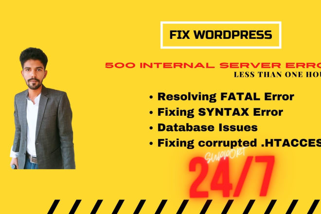 I will fix wordpress http 500 internal server error rapidly in 1hr