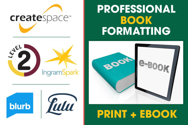 I will format amazon kindle ebook formatting and paperback formatting