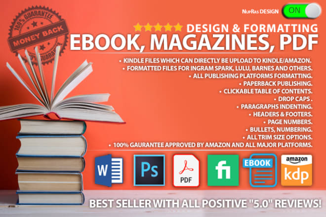 I will format ebook, magazines, PDF and training manual with graphic design