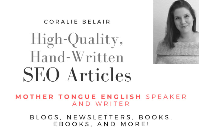 I will ghostwrite your SEO blog articles