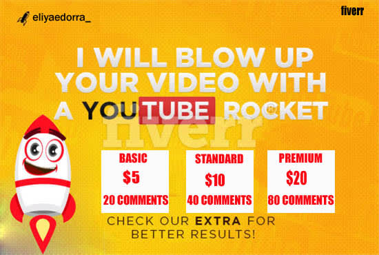 I will give promote,video,intro,audience,viral,youtube,real comment service