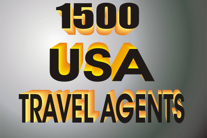 I will give you 1500 USA travel agent contact list