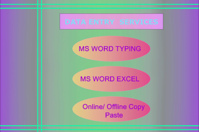 I will good data entry expert I can do quick typing