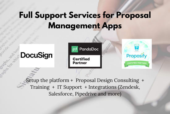 I will help with docusign, formstack, pandadoc, hellosign,proposify