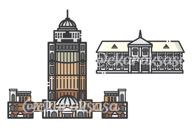 I will illustrate any building and architecture
