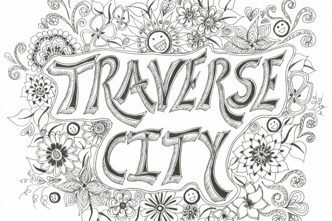 I will illustrate Text in Hand Lettering Calligraphy with Doodle