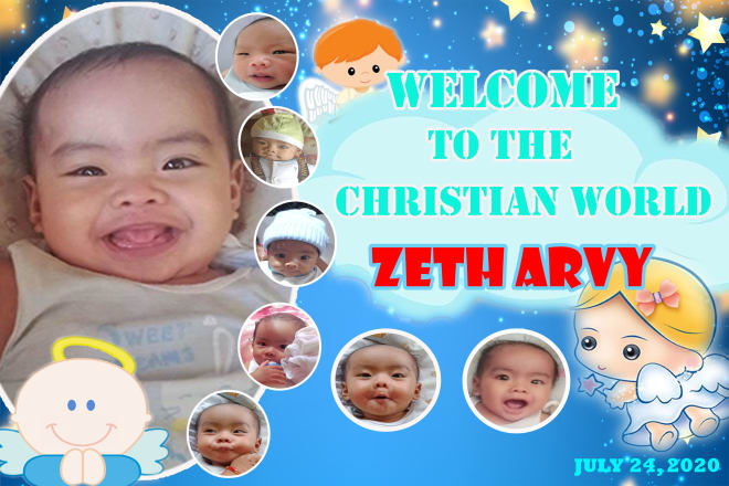 I will layout a birthday and wedding tarpaulin