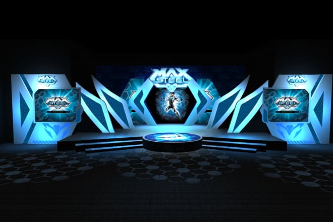 I will make 3d event stage, virtual stage, concert, dance program