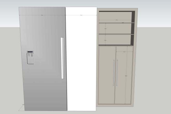 I will make 3d woodworking and furniture drawing model by sketshup