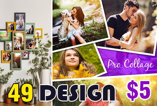 I will make 49 unique photo collage from your pictures