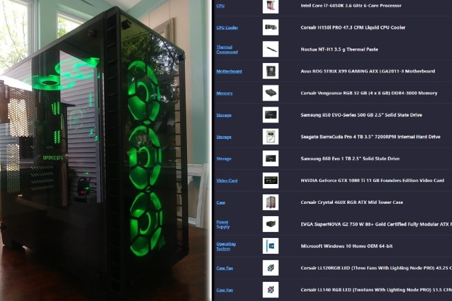 I will make a custom PC parts list within your set budget