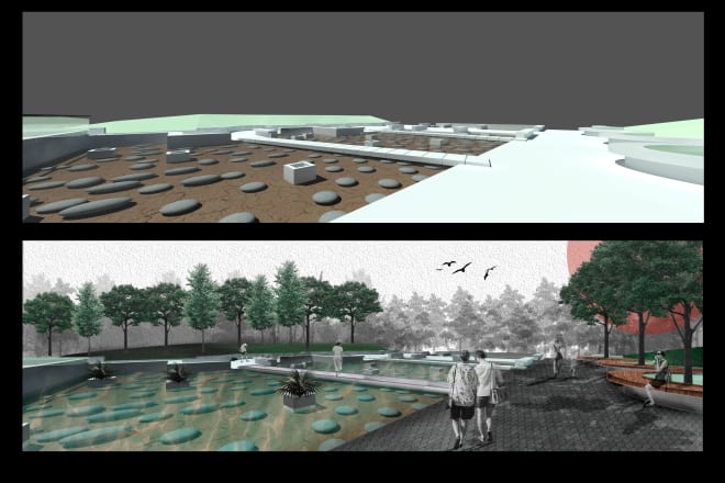 I will make a nice realistic photoshop render architecture